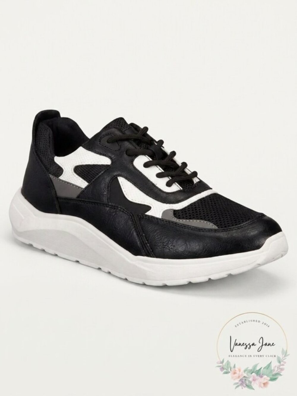 Kingside Mens Phillip Dad Sneakers Mens Shoes Black/White Size 12M